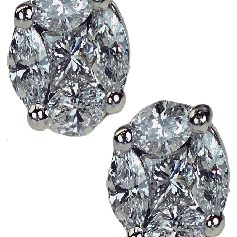 Crystal Stud Earrings (pair)